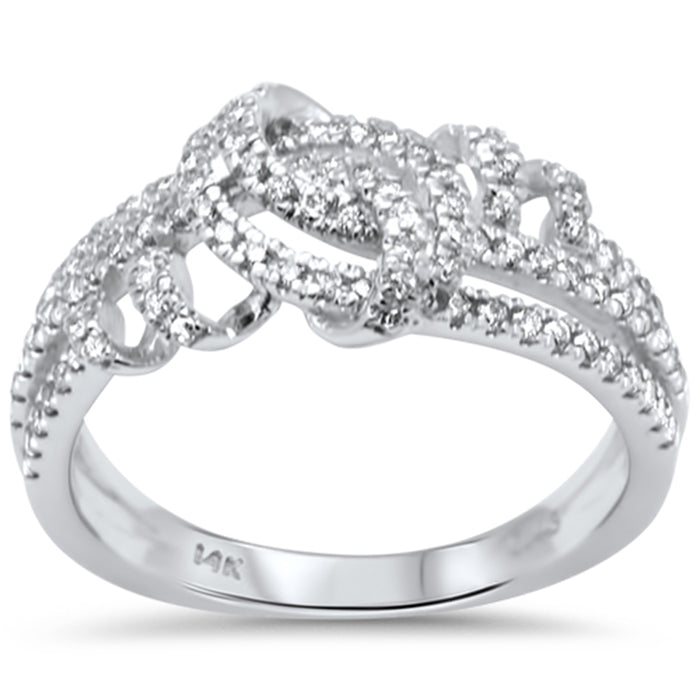 SPECIAL! .43ct G SI 14K White Gold Diamond Wrap Around Ring Size 6.5