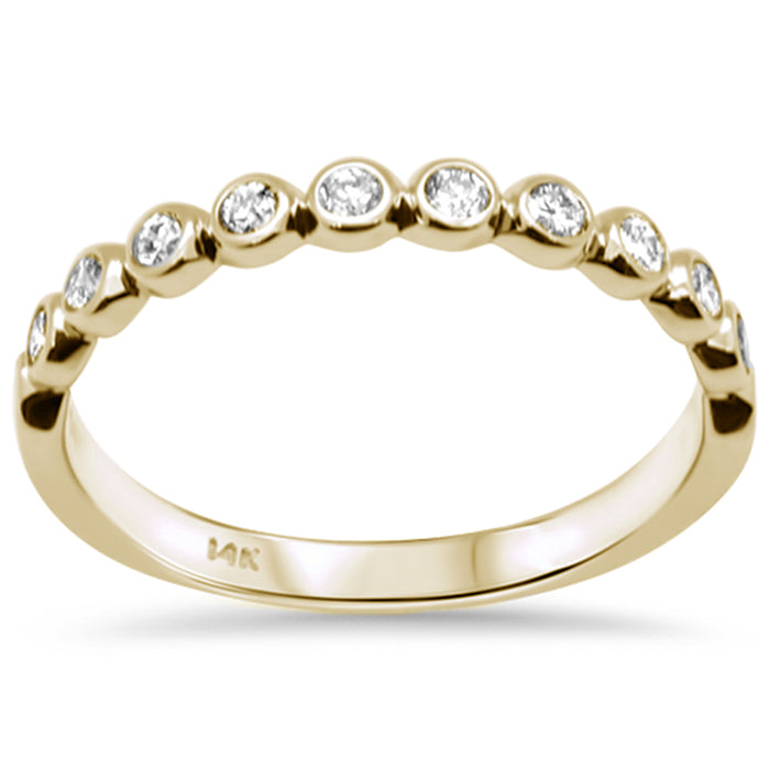 .26ct G SI 14K Yellow Gold Diamond Band Ring Size 6.5