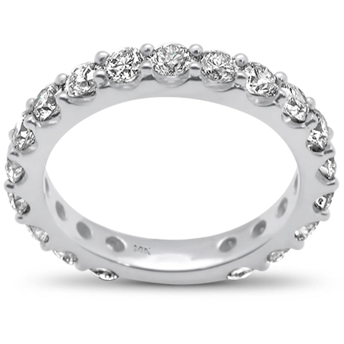 SPECIAL! 1.82ct G SI 14K White Gold Diamond Eternity Band Ring Size 6.5