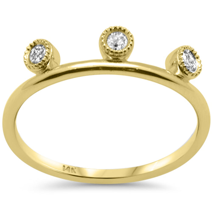 DIAMOND CLOSEOUT! .13ct G SI 14K Yellow Gold Diamond Band Ring Size 6.5