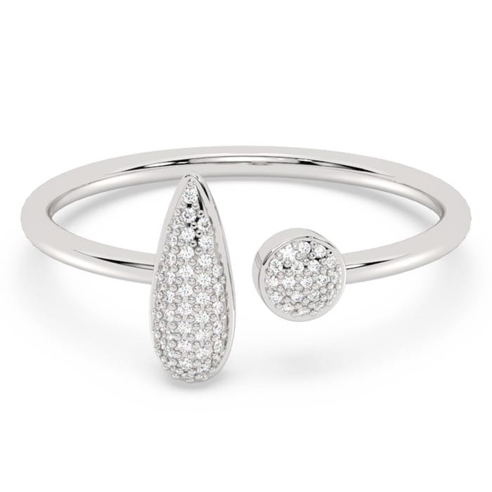 .10ct G SI 14K White Gold Diamond Warp Around Band Ring Size 6.5