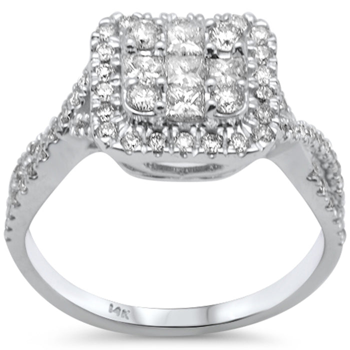 DIAMOND CLOSEOUT! .85ct G SI 14K White Gold Diamond Band Ring Size 6.5