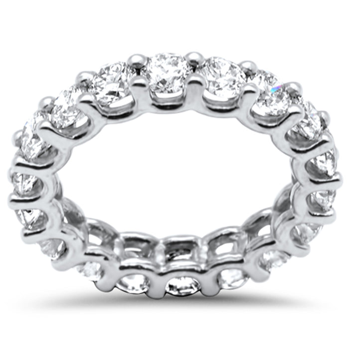 SPECIAL! 3.80ct G SI 14K White Gold Diamond Eternity Ring Size 6.5