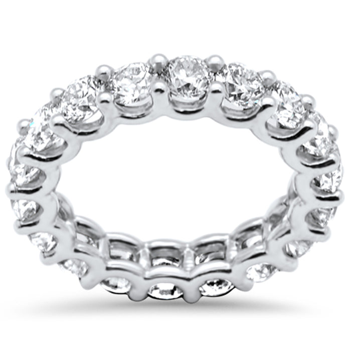 SPECIAL! 3.81ct G SI 14K White Gold Diamond Eternity Ring Size 6.5