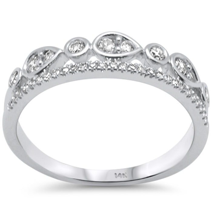 DIAMOND CLOSEOUT! .33ct G SI 14K White Gold Diamond Band Ring Size 6.5
