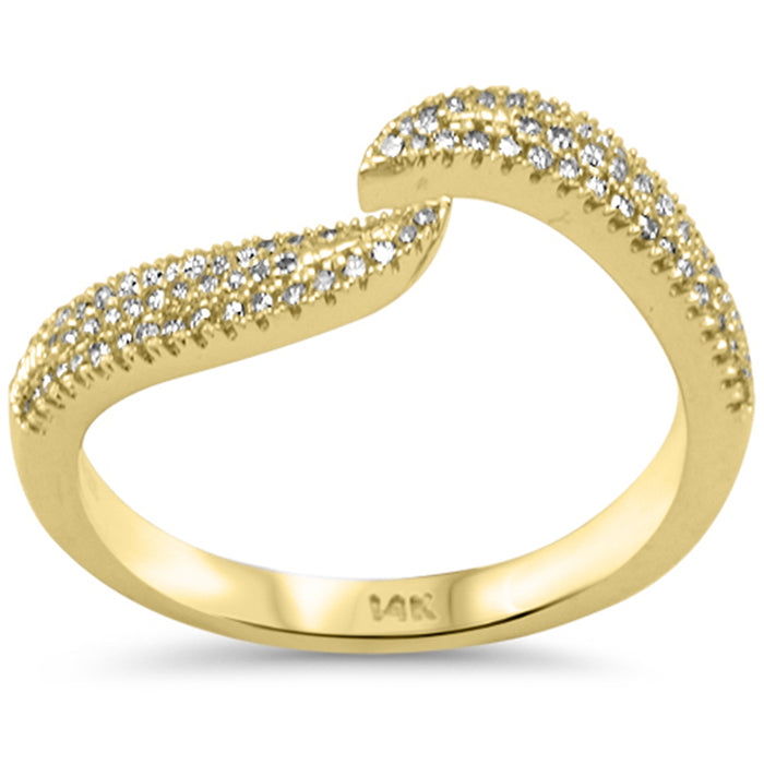 DIAMOND CLOSEOUT! .25ct G SI 14K Yellow Gold Diamond Wrap Arround Band Ring Size 6.5