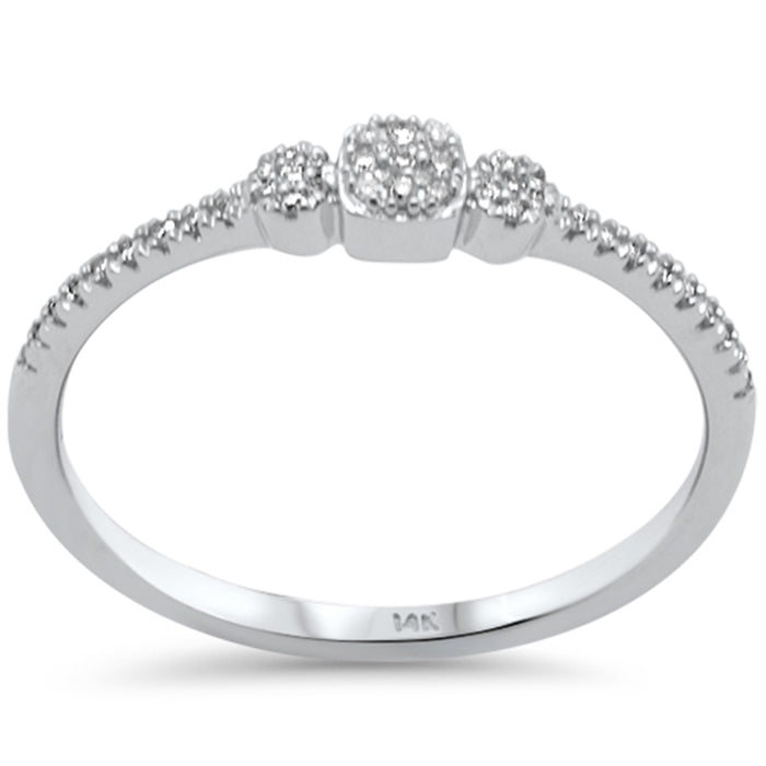 DIAMOND CLOSEOUT! .10ct G SI 14K White Gold Diamond Petite Solitaire Ring Size 6.5