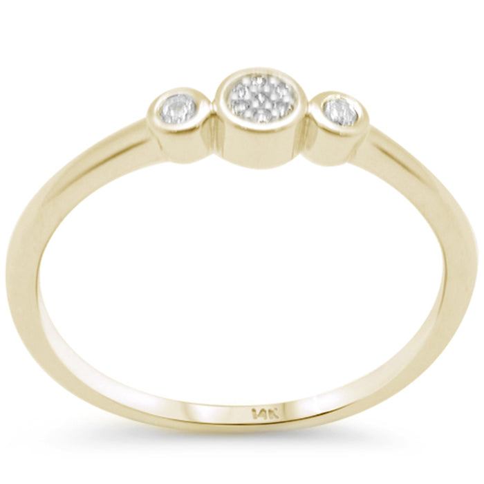 DIAMOND CLOSEOUT! .08ct G SI 14K Yellow Gold Diamond Petite Band Ring Size 6.5