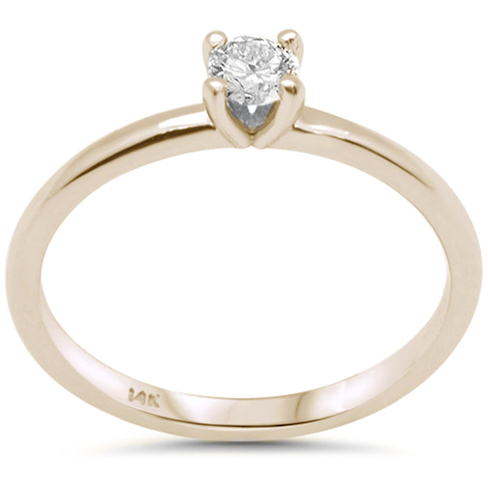 SPECIAL! .30ct G SI 14K Yellow Gold Round Diamond Solitaire Ring Size 6.5