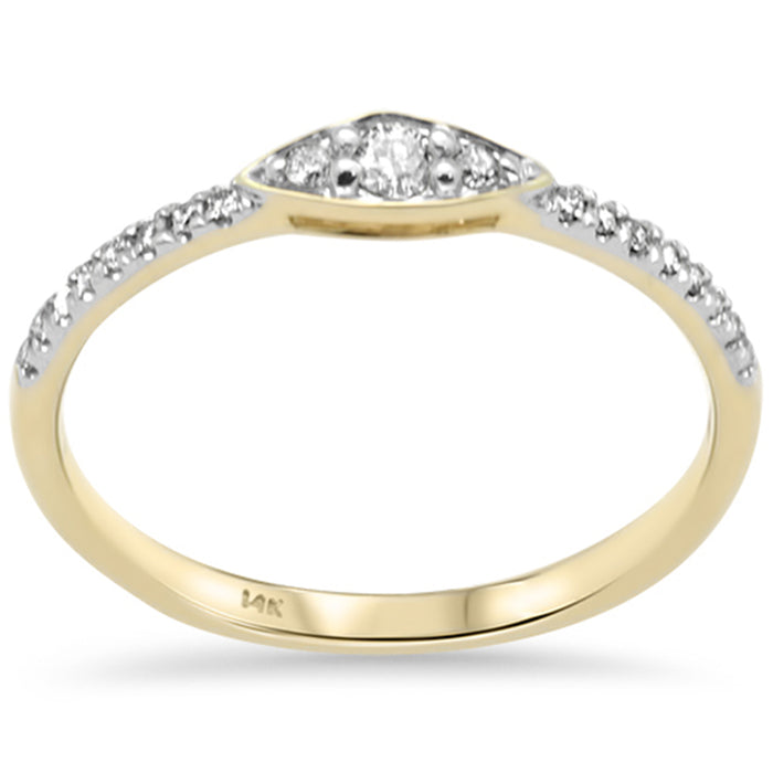.15ct G SI 14K Yellow Gold Diamond Ring Band Size 6.5