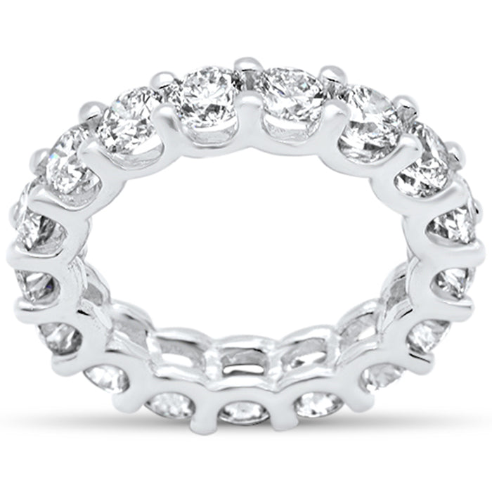 SPECIAL! 3.48ct G SI 14K White Gold Diamond Eternity Ring Size 6.5