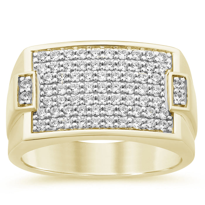 SPECIAL! .99ct G SI 14K Yellow Gold Diamond Men's Band Ring Size 10