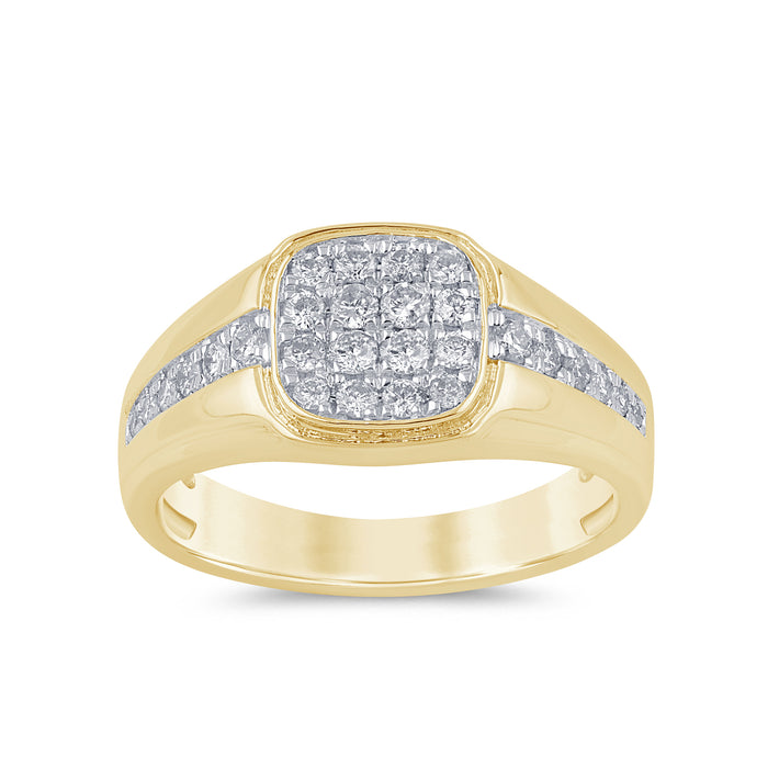 SPECIAL!.65ct G SI 14K Yellow Gold Diamond Men's Band Ring Size 10