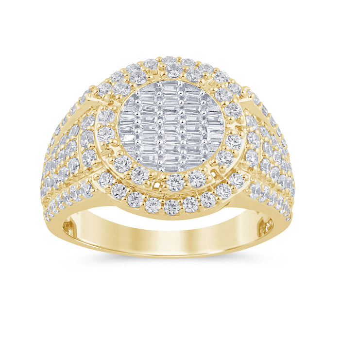 SPECIAL! 1.72ct G SI 14K Yellow Gold Diamond Mens Band Ring Size 10