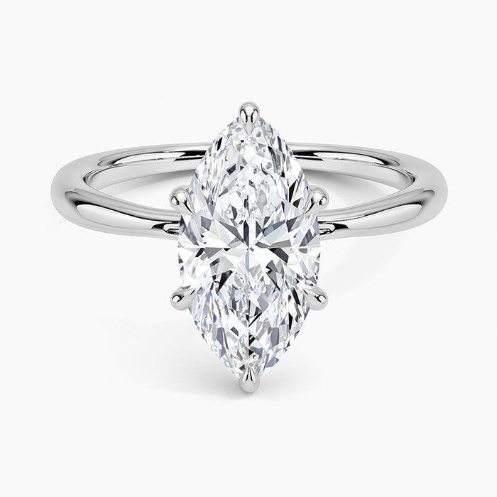 SPECIAL! .70ct G SI 14K White Gold Marquise Diamond Solitaire Ladies Ring