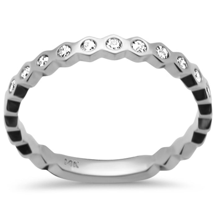 SPECIAL! .13ct G SI 14K White Gold Diamond Band Ring Size 6.5