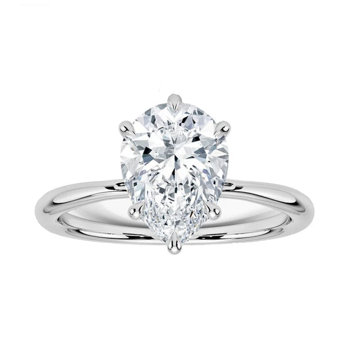 SPECIAL! 1.02ct G SI 14K White Gold Pear Shape Diamond Solitaire Ladies Ring