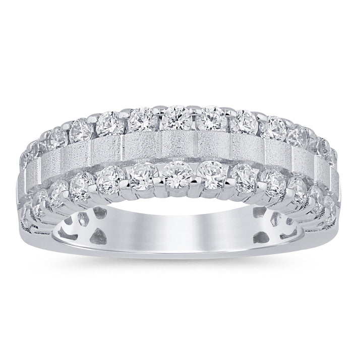 SPECIAL! .98ct G SI 14K White Gold Diamond Band Ring Size 6.5