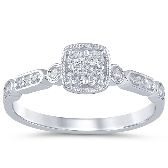 SPECIAL!.26ct G SI 14K White Gold Diamond Engagement Ring Size 6.5