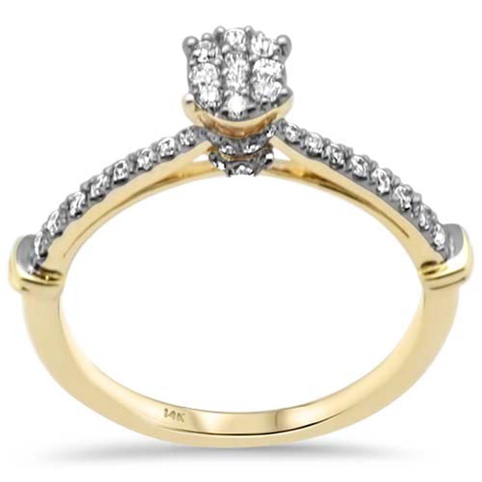 SPECIAL!.34ct G SI 14K Yellow Gold Diamond Engagement Ring Size 6.5