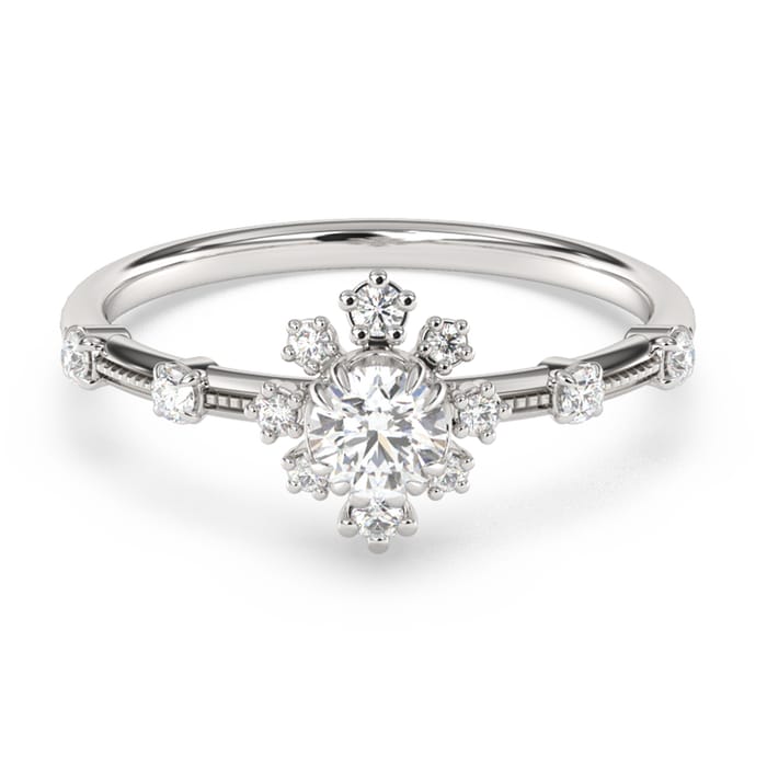 SPECIAL!.45ct G SI 14K White Gold Round Diamond Thin Engagement Ring Size 6.5