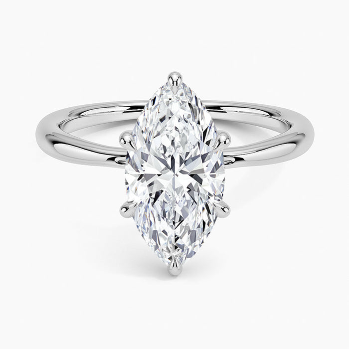 SPECIAL!.70ct F SI 14K White Gold Marquise Diamond Solitaire Ladies Ring