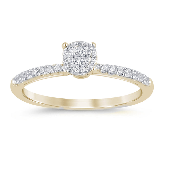 SPECIAL! .36ct G SI 14K Yellow Gold Round Diamond Engagement Ring Size 6.5