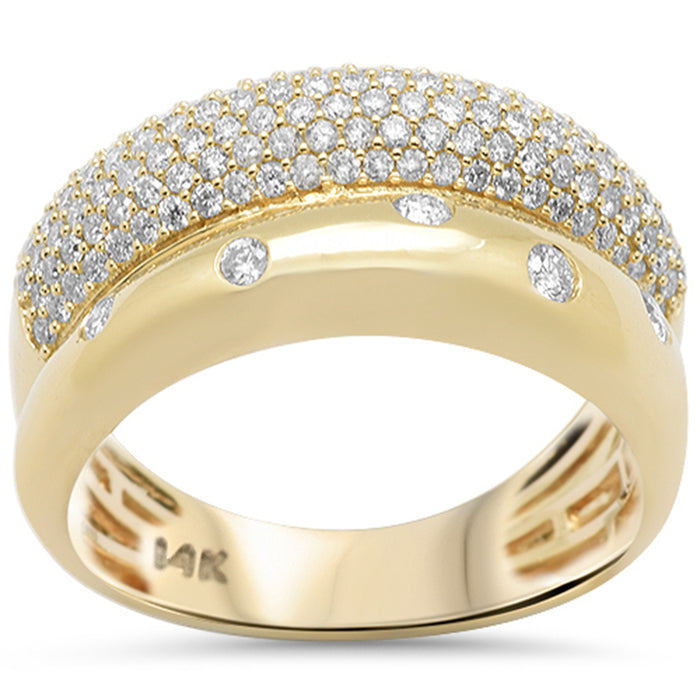 SPECIAL! .68ct G SI 14K Yellow Gold Diamond Dome Band Ring Size 6.5