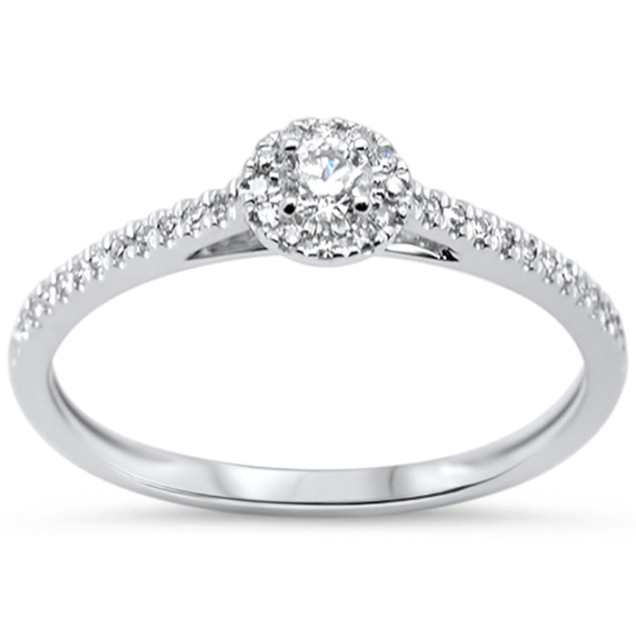 SPECIAL!.25ct G SI 14KT White Gold Round Diamond Engagement Ring Size 7