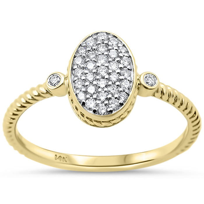SPECIAL! .19ct G SI 14K Yellow Gold Oval Shape Diamond Engagement Ring Size 6.5