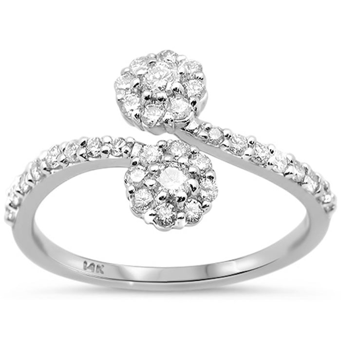 SPECIAL! .56ct G SI 14K White Gold Diamond Wrap Around Ring Size 6.5