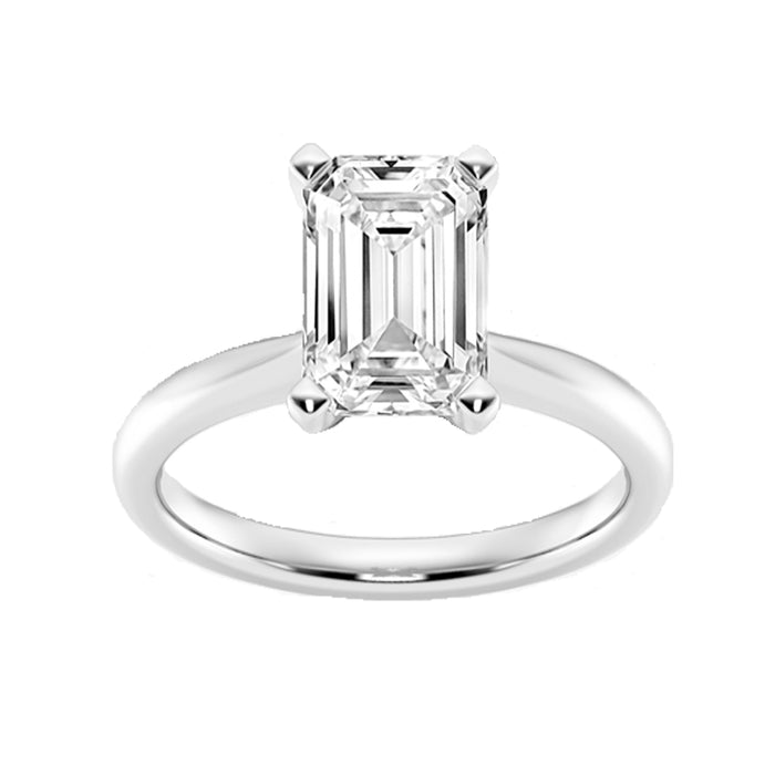 SPECIAL!.47ct G SI 14K White Gold Emerald Cut Diamond Solitaire Ladies Ring