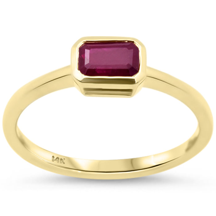 SPECIAL! .66ct G SI 14K Yellow Gold Diamond & Ruby Gemstone Ring Size 6.5