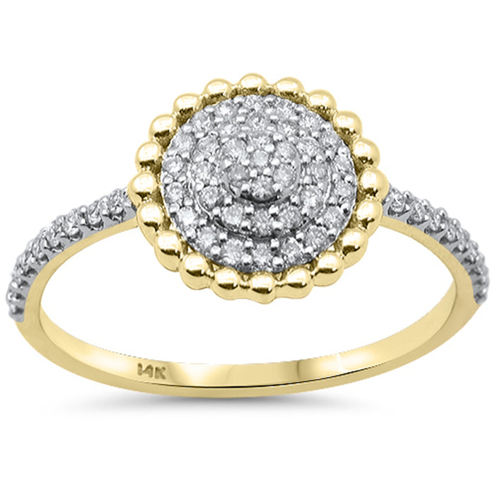 SPECIAL! .24ct G SI 14K Yellow Gold Round Shaped Diamond Band Ring Size 6.5