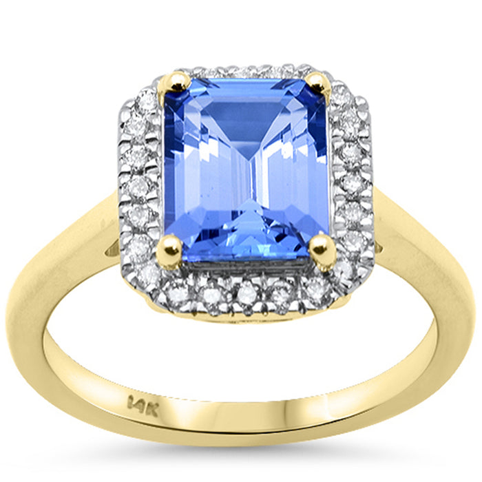 SPECIAL! 2.55ct G SI 14K Yellow Gold Diamond & Tanzanite Gemstone Ring Size 6.5