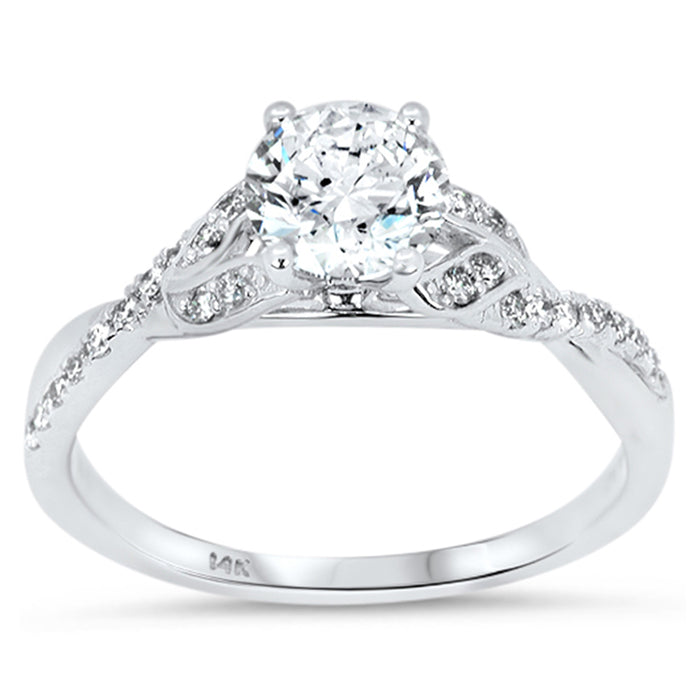 SPECIAL! 1.03ct G SI 14kt White Gold Diamond Round Engagement Ring Size 6.5