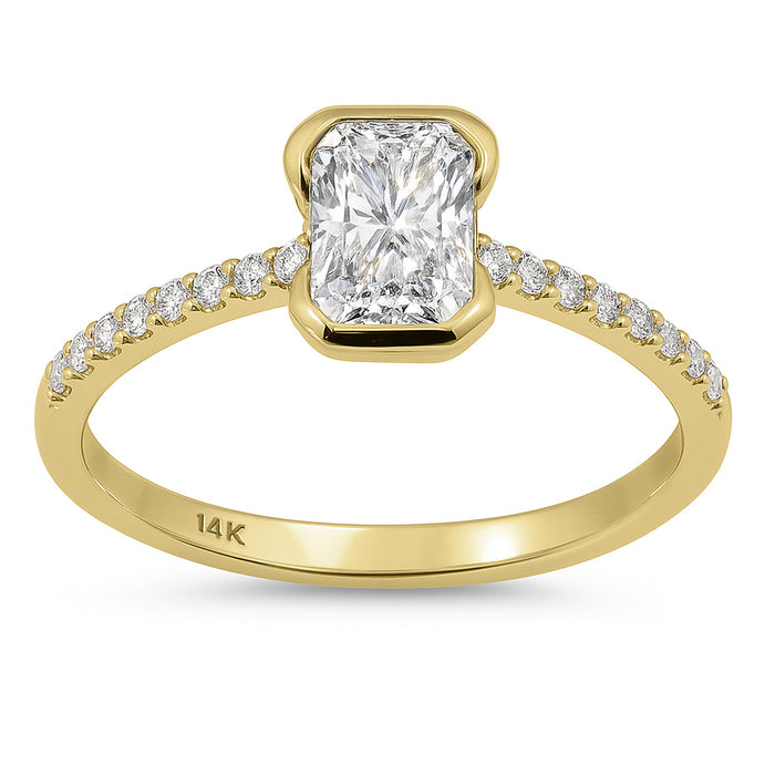 SPECIAL! 1.13ct G SI 14K Yellow Gold Radiant Diamond Engagement Ring Size 6.5