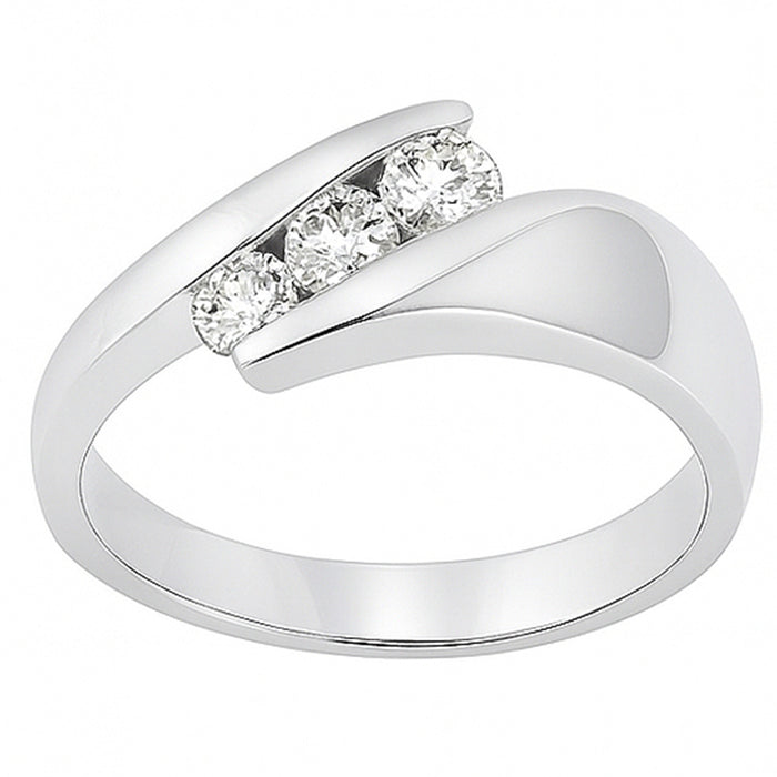 SPECIAL! .30ct G SI 14kt White Gold Round Diamond Band Ring Size 7