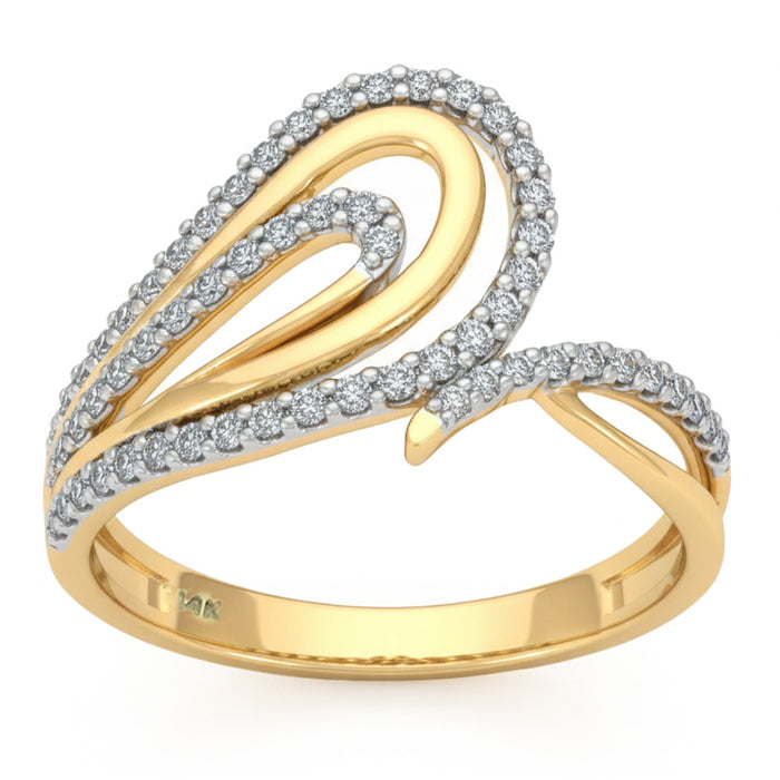 SPECIAL! .33ct G SI 14kt Yellow Gold Modern Diamond Band Ring Size 6.5