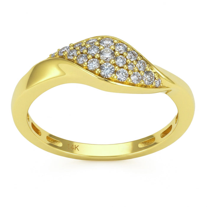 SPECIAL! .25ct G SI 14kt Yellow Gold Modern Diamond Band Ring Size 6.5