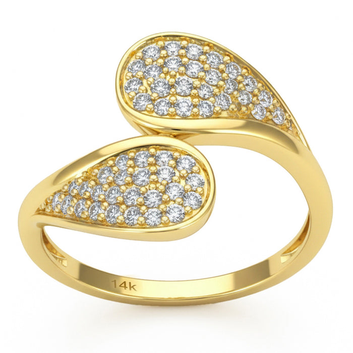 SPECIAL! .32ct G SI 14kt Yellow Gold Diamond Wrap Ring Size 6.5