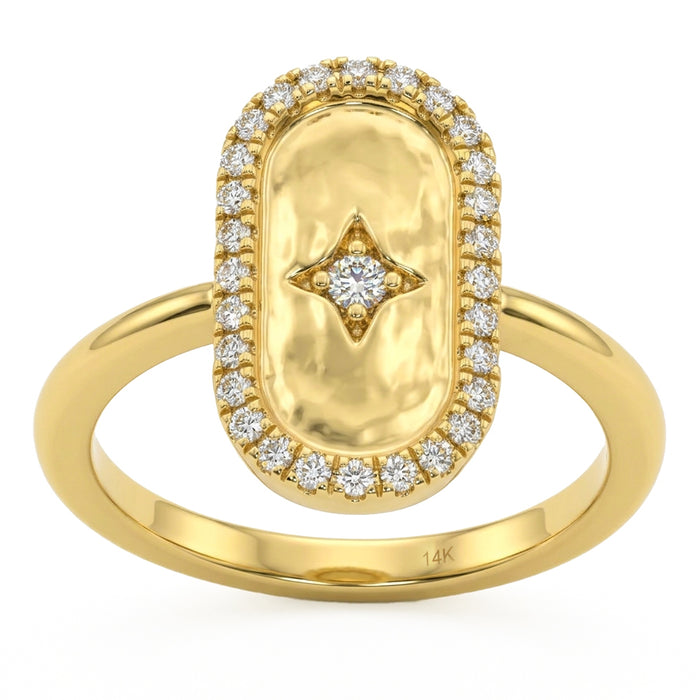 SPECIAL! .24ct G SI 14kt Yellow Gold Diamond Modern Ring Size 6.5