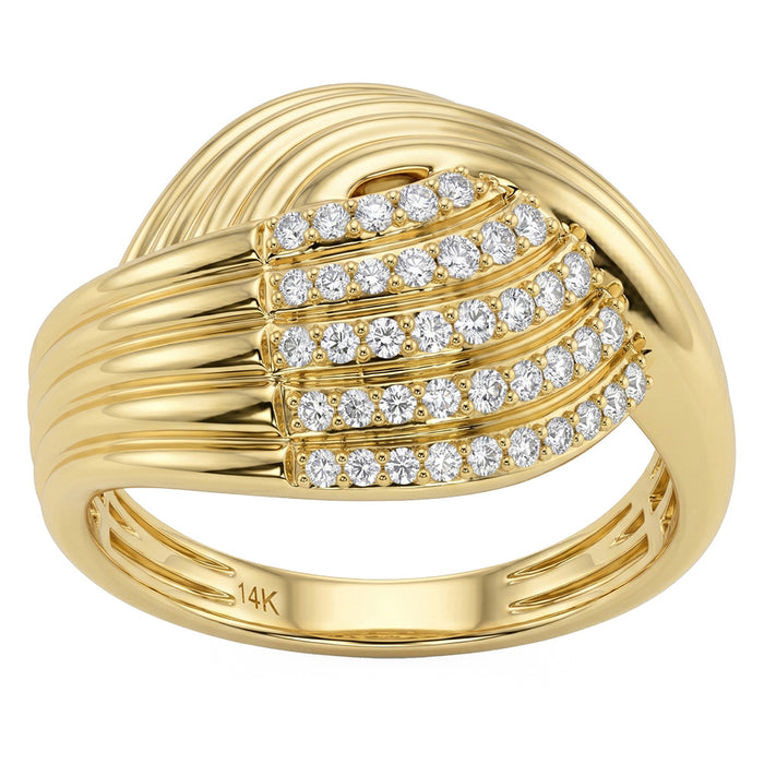 SPECIAL! .26ct G SI 14kt Yellow Gold Diamond Modern Band Ring Size 6.5