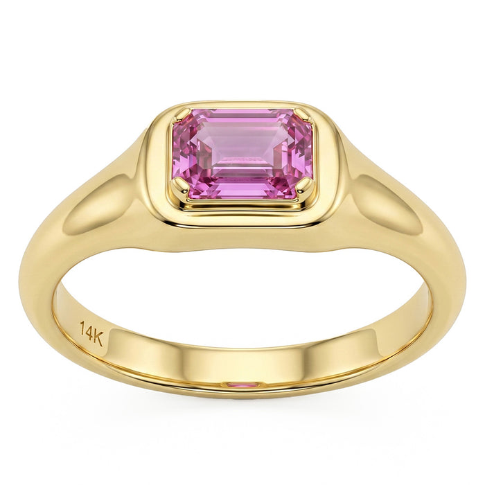 SPECIAL! .47ct G SI 14kt Yellow Gold Pink Sapphire Gemstone Ring Size 6.5