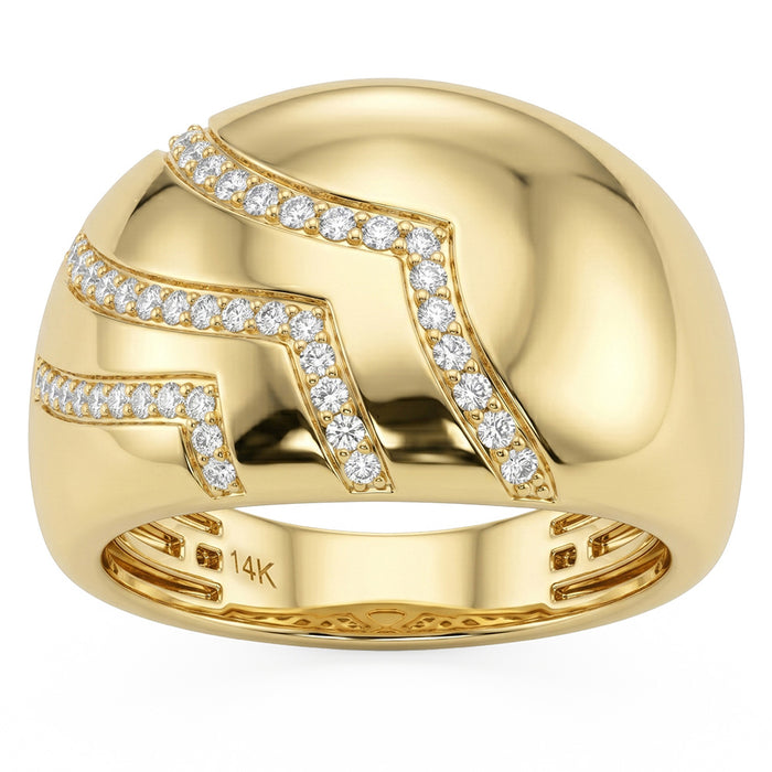 SPECIAL! .22ct G SI 14kt Yellow Gold Diamond Modern Band Ring Size 6.5