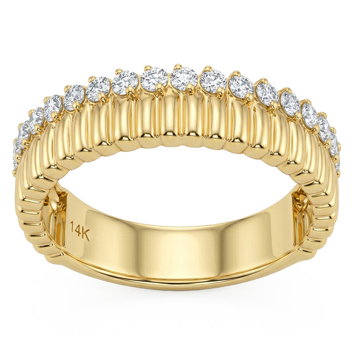 SPECIAL! .51ct G SI 14kt Yellow Gold Diamond Modern Band Ring Size 6.5