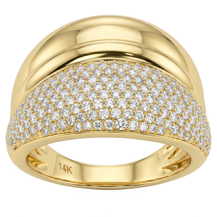SPECIAL! .88ct G SI 14kt Yellow Gold Diamond Modern Band Ring Size 6.5