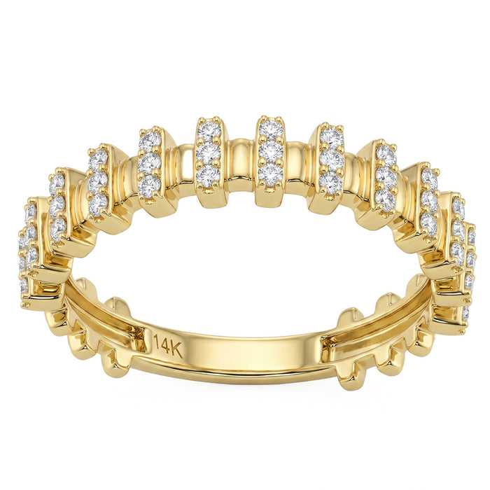 SPECIAL! .28ct G SI 14kt Yellow Gold Diamond Modern Band Ring Size 6.5