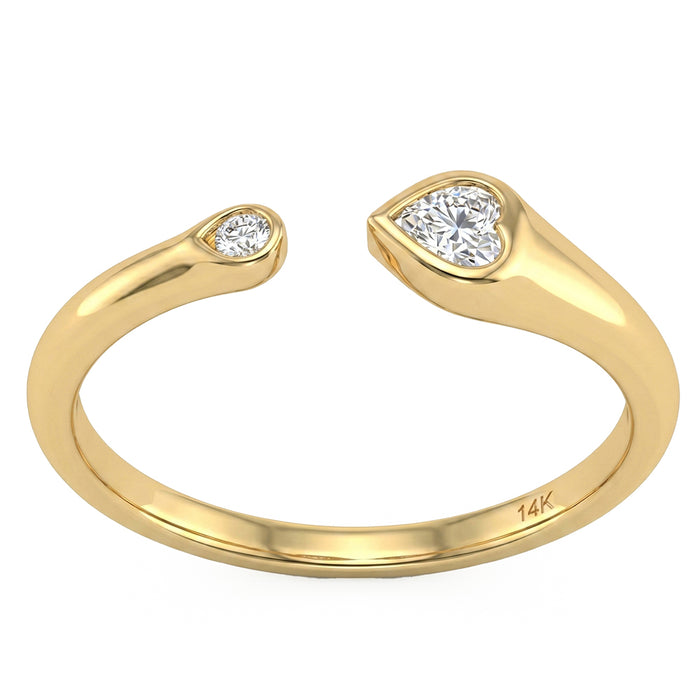 SPECIAL! .10ct G SI 14kt Yellow Gold Diamond Open Ring Size 6.5