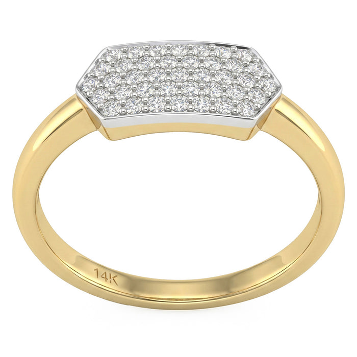SPECIAL! .21ct G SI 14kt Yellow Gold Diamond Modern Band Ring Size 6.5